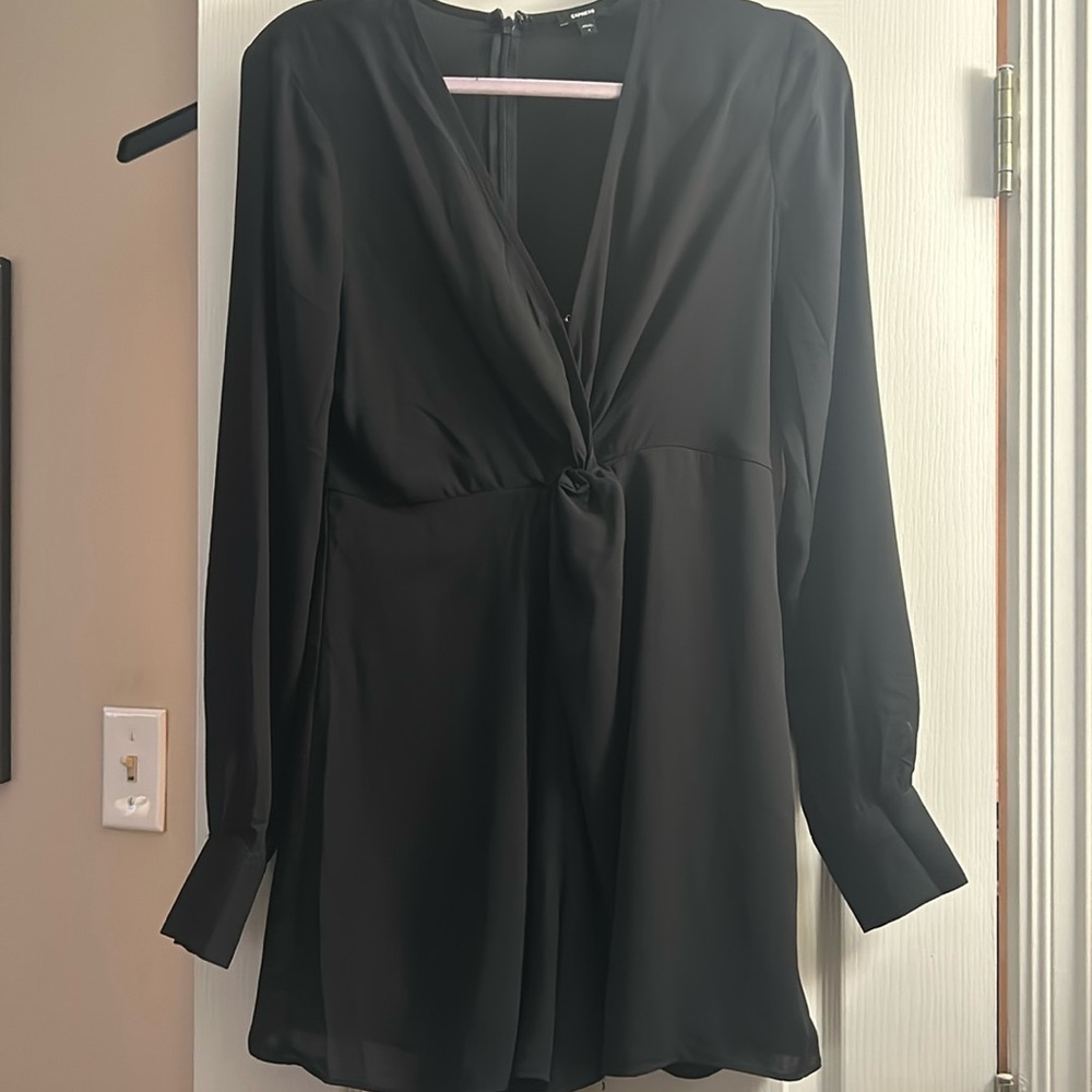Express size small shorts romper/dress - black
